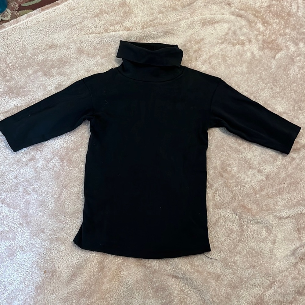 Free People black short sleeve turtleneck XS